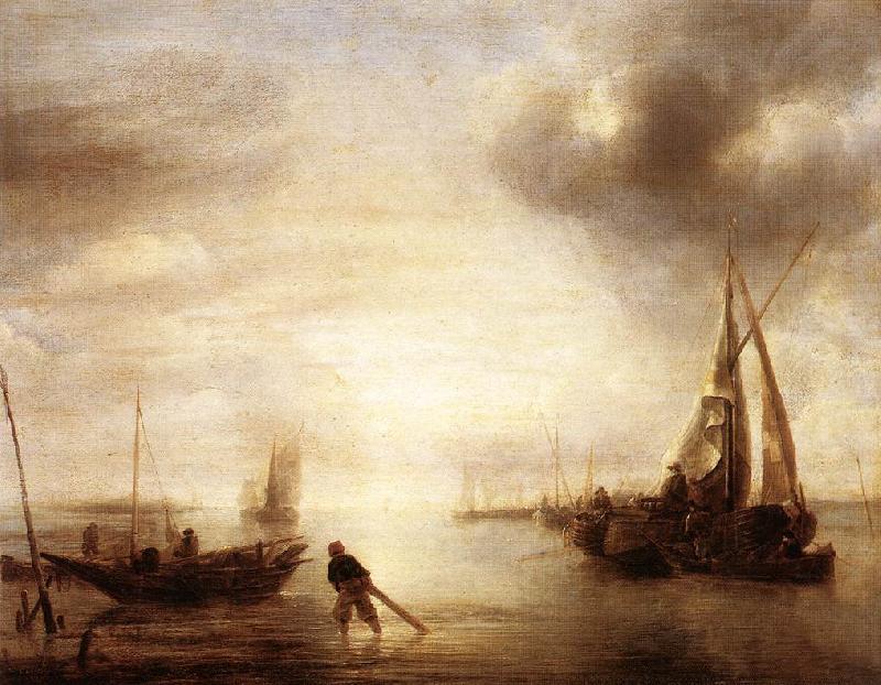 Jan van de Capelle Calm oil painting picture